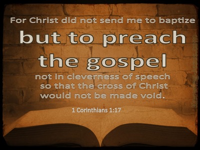 1 Corinthians 1:17 Preach The Gospel (beige)